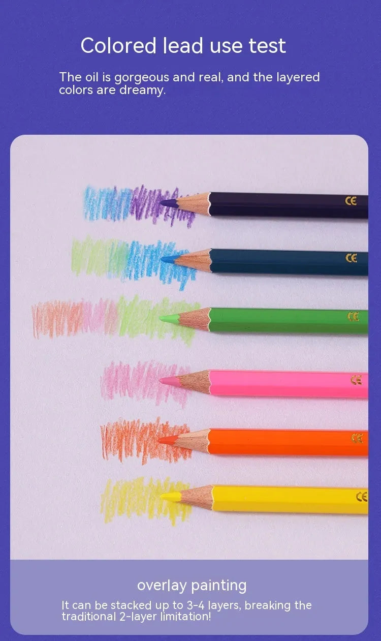Wooden barrel colour pencil set with double-head design in student art configuration