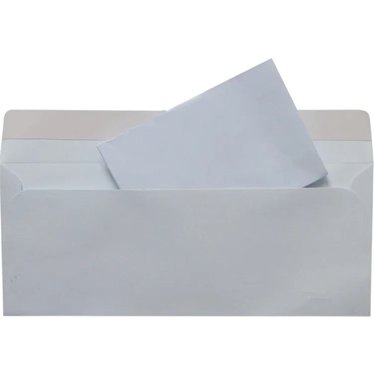 Blue anti-opening self-adhesive confidential security envelope showing tamper-evident features