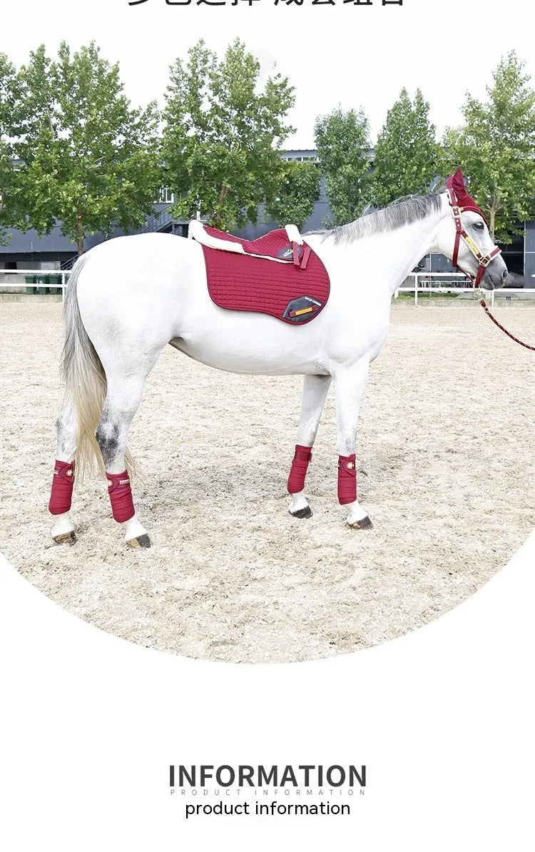 Riding shock absorption balance wool pad in black colour for equestrian and cycling waist protection