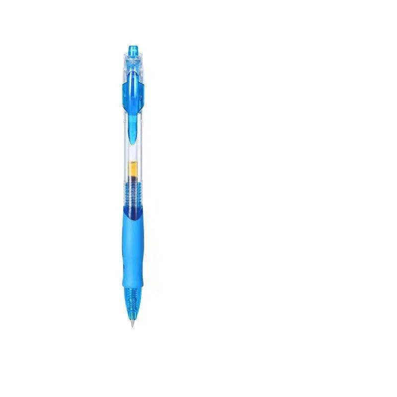 0.5mm gel pen in black, blue or red ink colours with plastic barrel