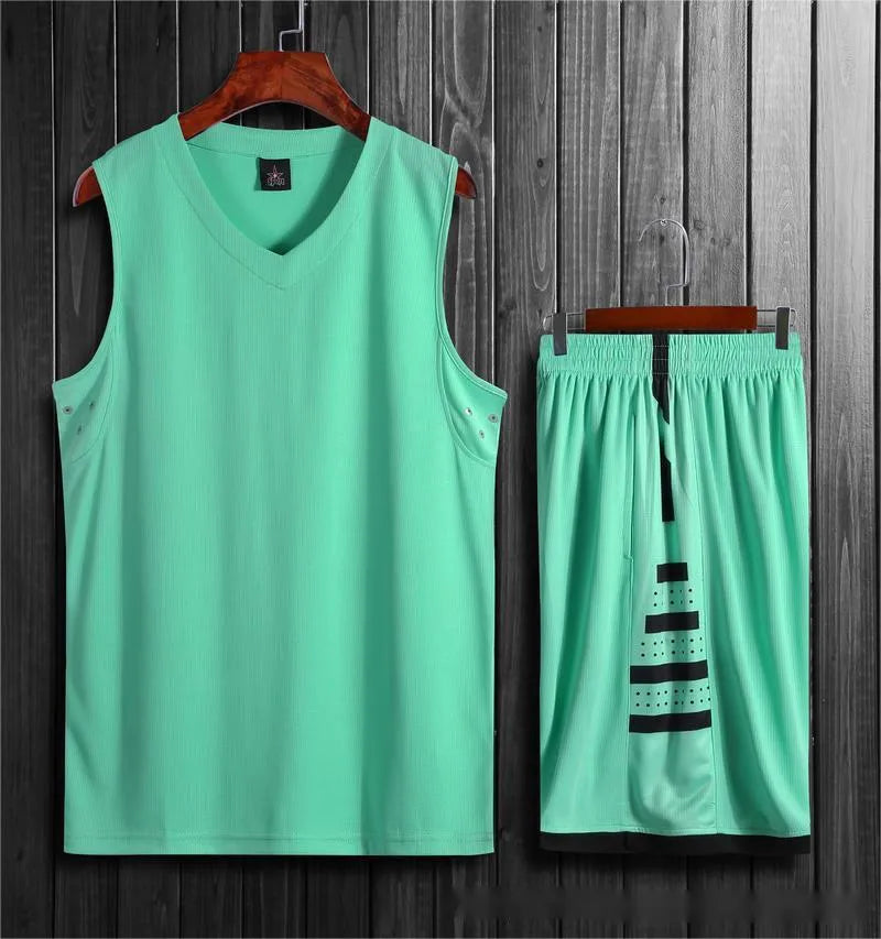 Student campus competition training breathable sports vest and pants set