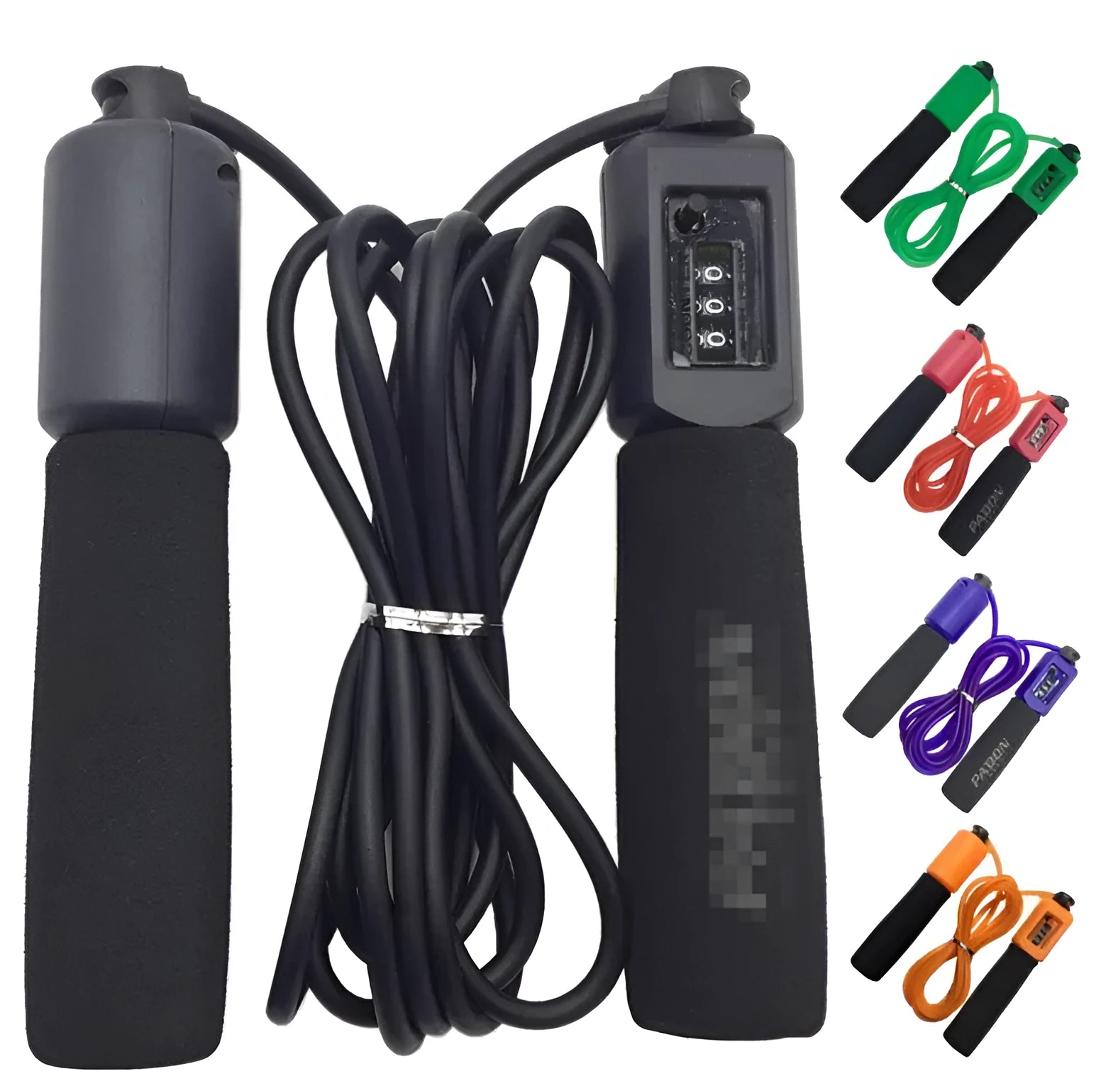 3 metre fitness skipping rope with foam handles in various colour options