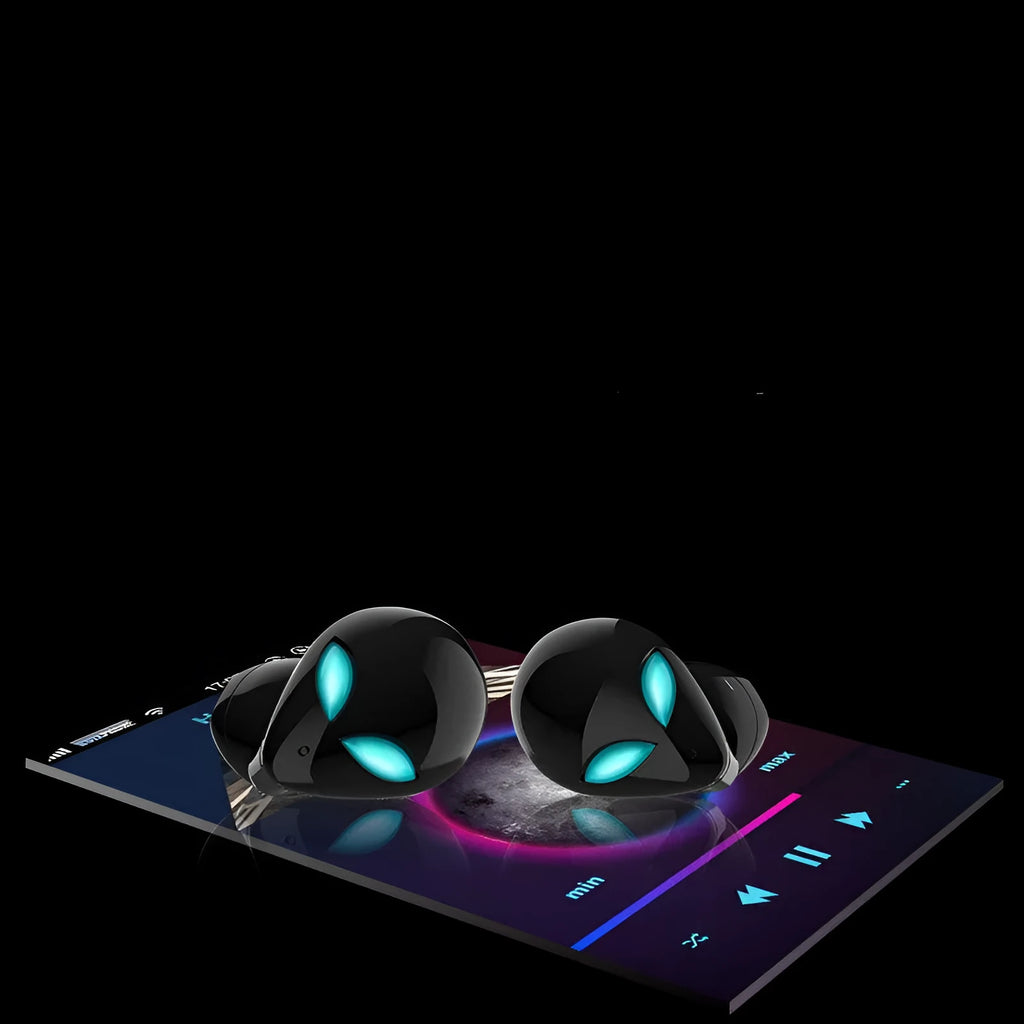 Creative Outer T8 Starman alien-design Bluetooth headset with wireless charging case