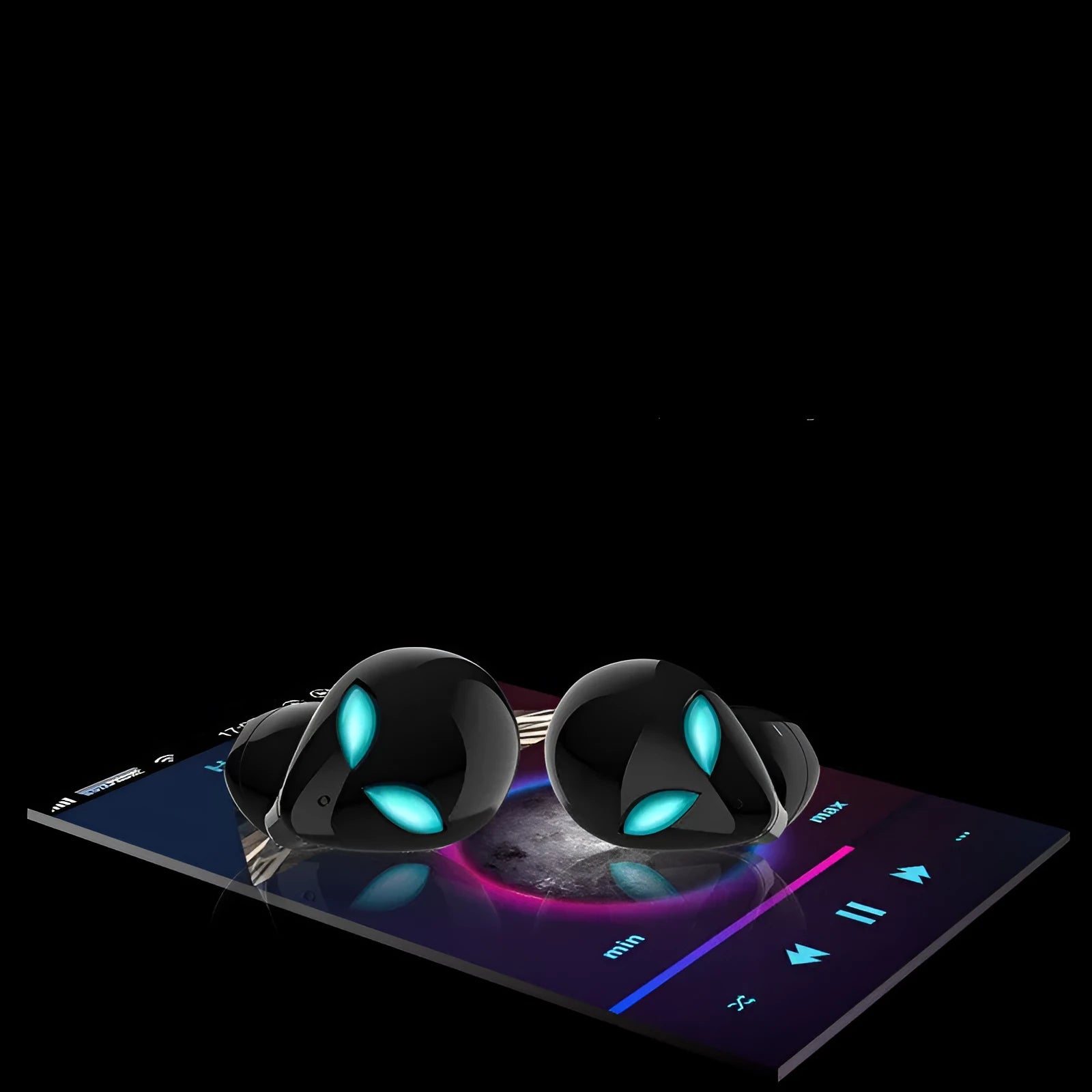 Creative Outer T8 Starman alien-design Bluetooth headset with wireless charging case