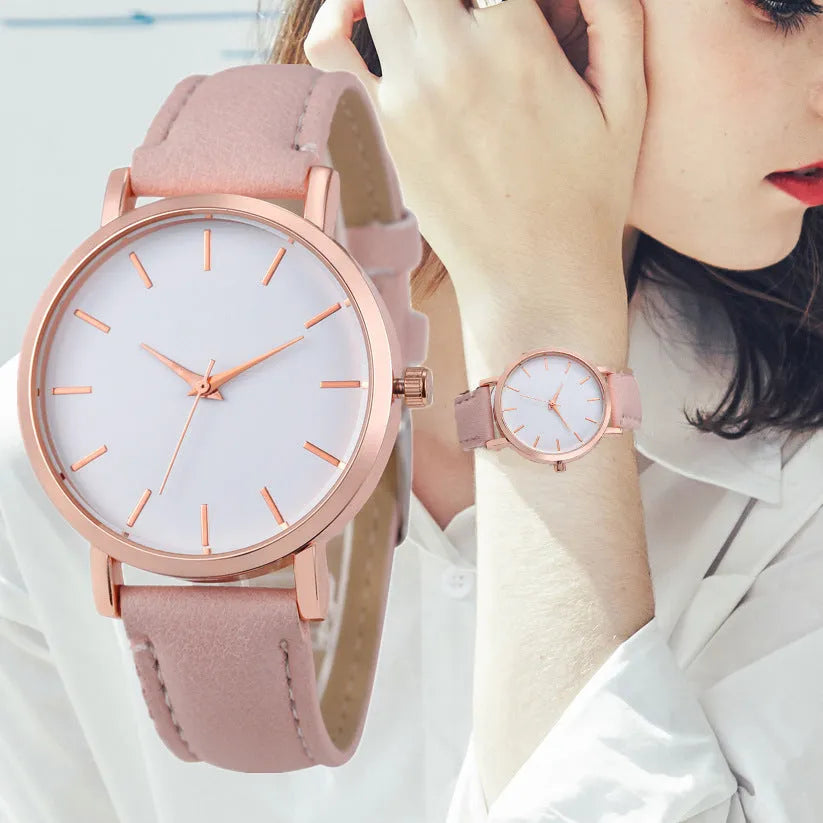 35.5mm square quartz wristwatch with PU leather strap in thirteen colour options