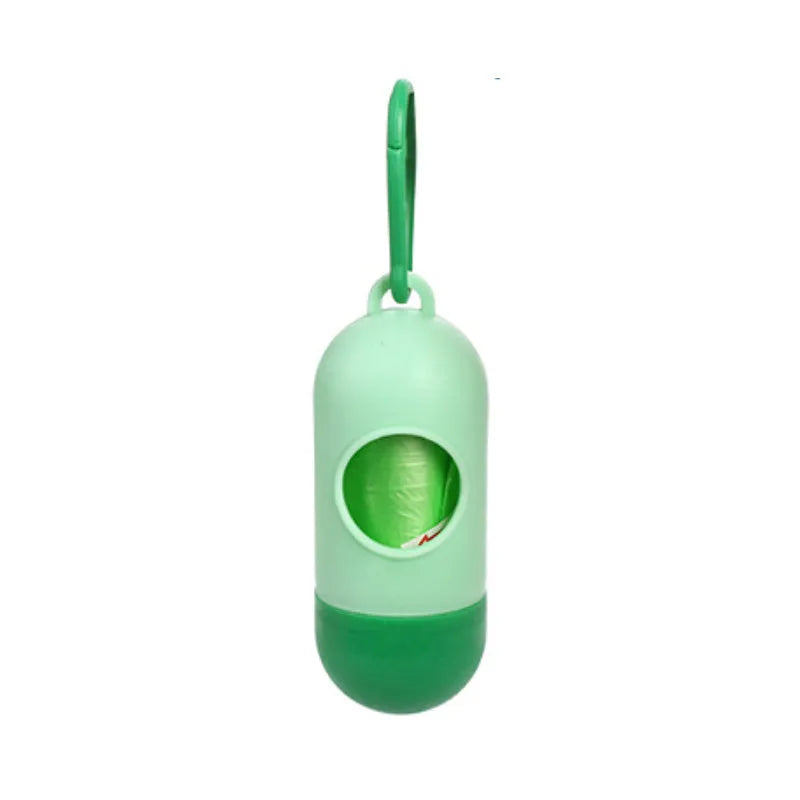 Pet waste bags in six colours showing black, blue, green, light blue, pink and red options