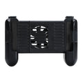 Black Cooling Bluetooth P2 game controller for iPhone on a dark surface.