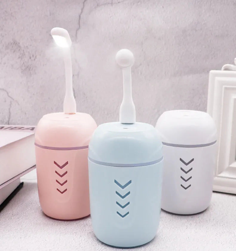 X3 portable car humidifier in columnar design with 200ml tank and dual power options