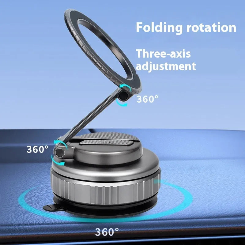 G712 three-axis magnetic suction on-board bracket in silver with 15W wireless charging
