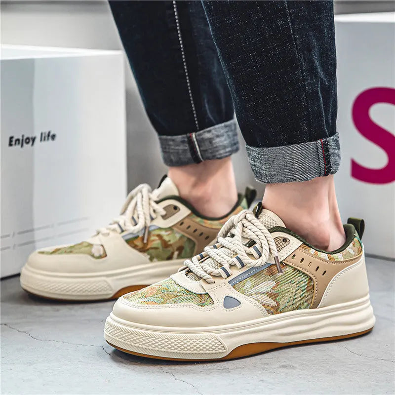 Canvas casual flat shoes in Milan green colour with round toe design