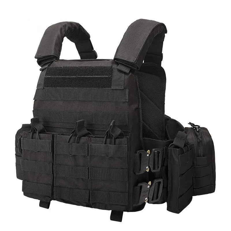 Polyester camouflage tactical vest for outdoor training and shooting sports in free size