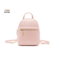Soft PU leather mini backpack in multiple colours with 3D pockets and internal organisation compartments