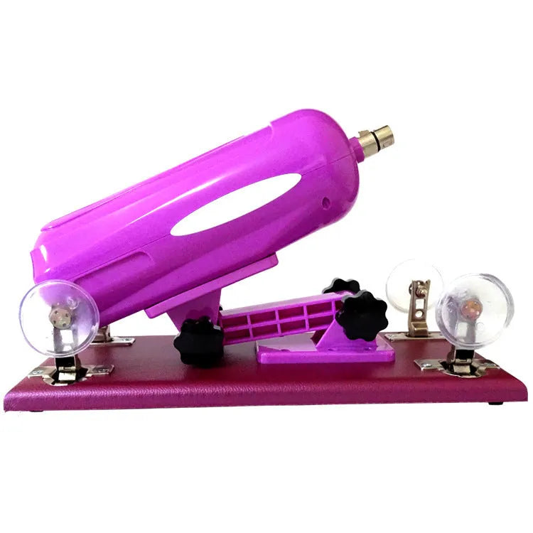 Bobb women's automatic telescopic thrusting sex toy in purple, black, or pink