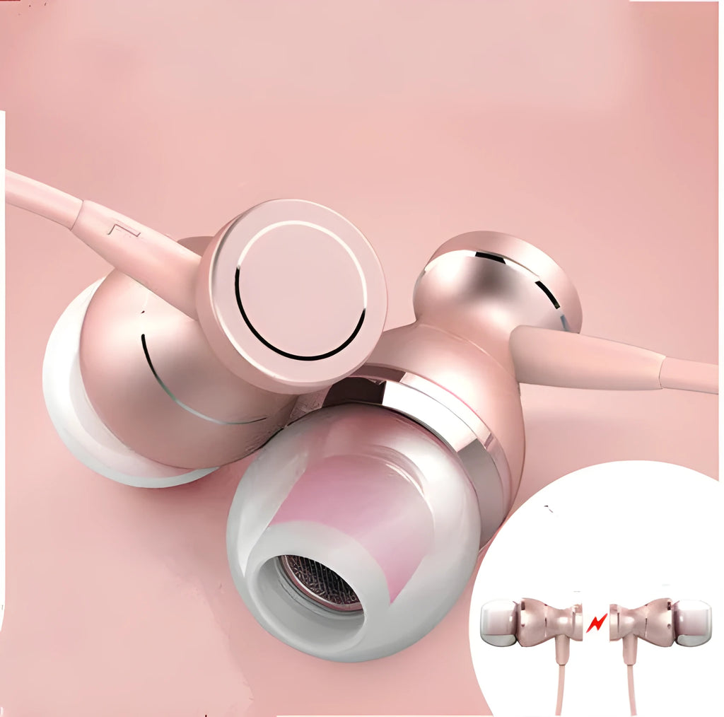 In-ear subwoofer headphones with 3.5mm plug and 1.2m cable in choice of four colours