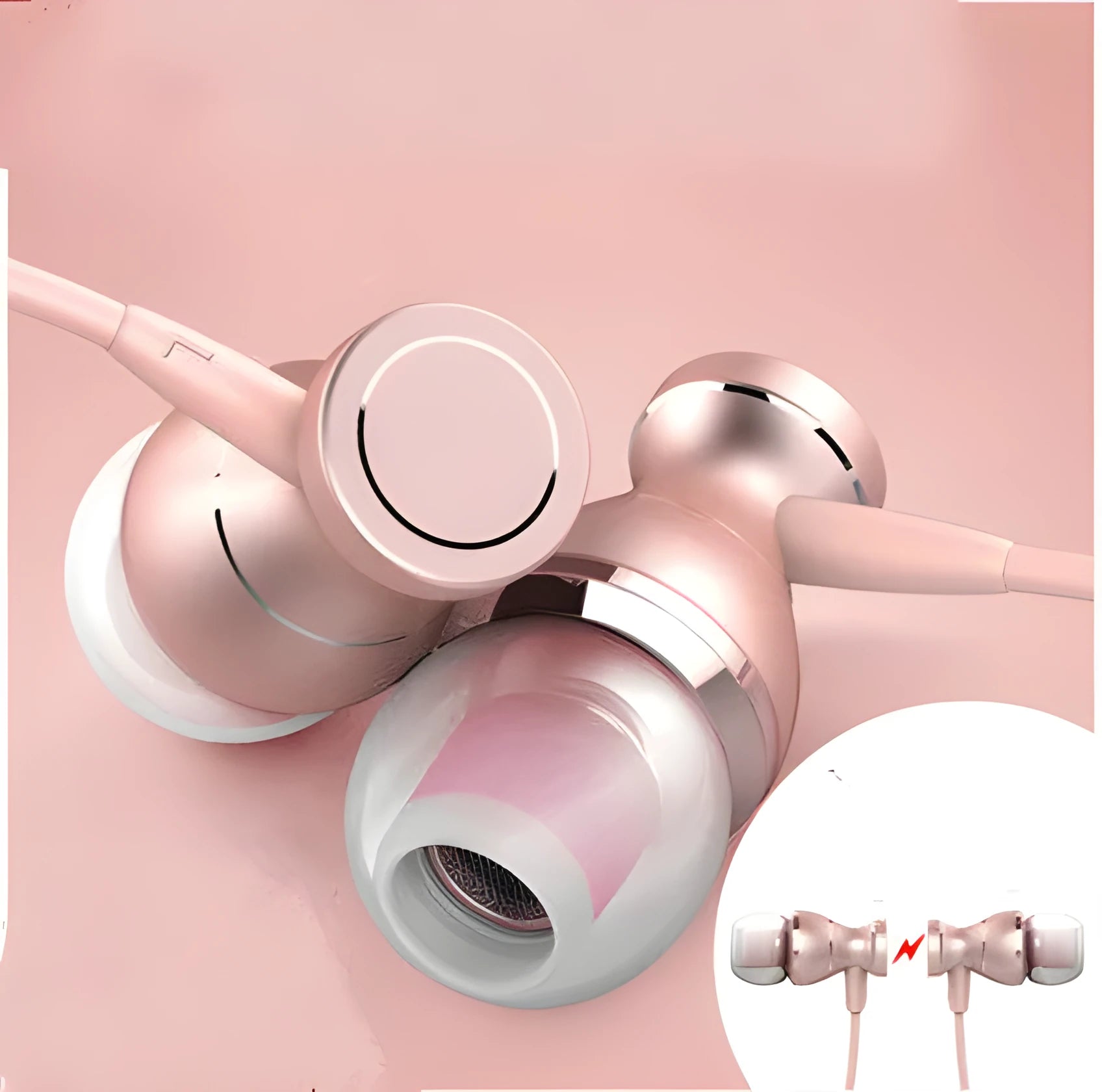 In-ear subwoofer headphones with 3.5mm plug and 1.2m cable in choice of four colours