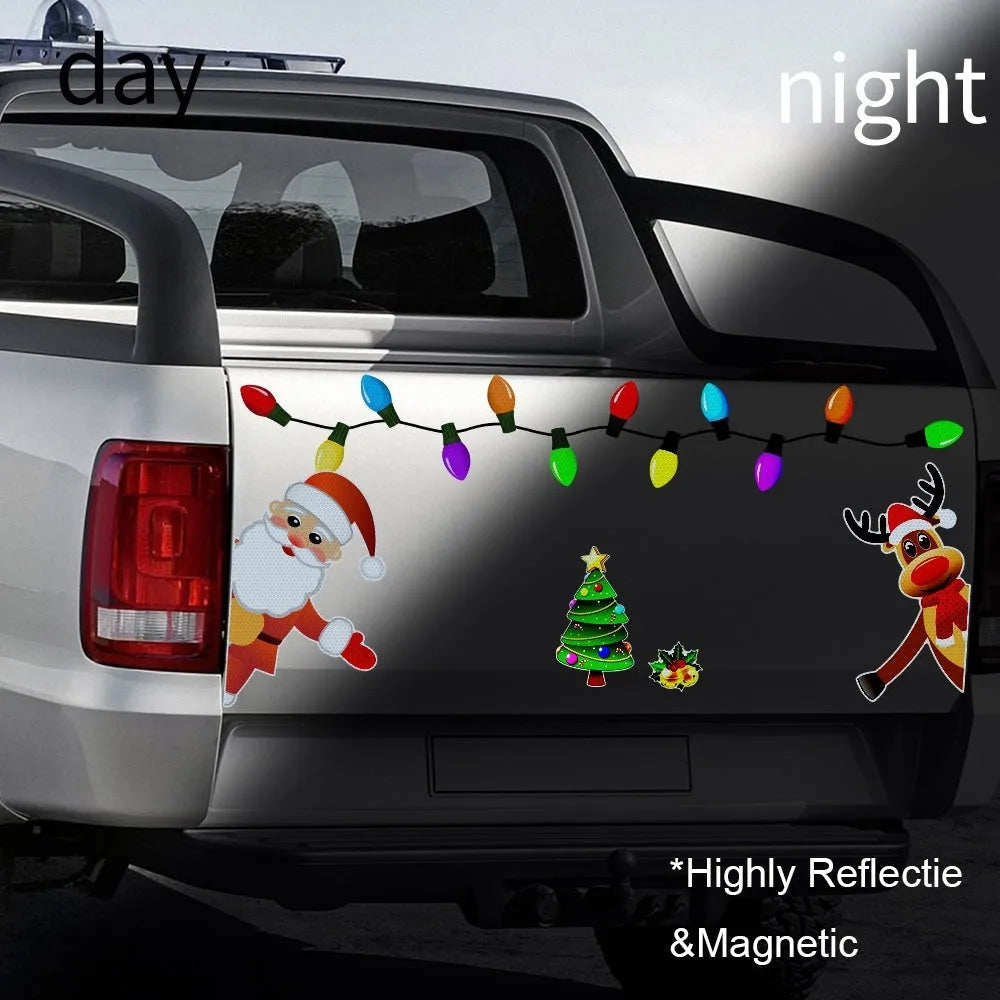 Medium-sized cartoon Christmas elk magnetic decoration sticker for car in RFM025 colour.