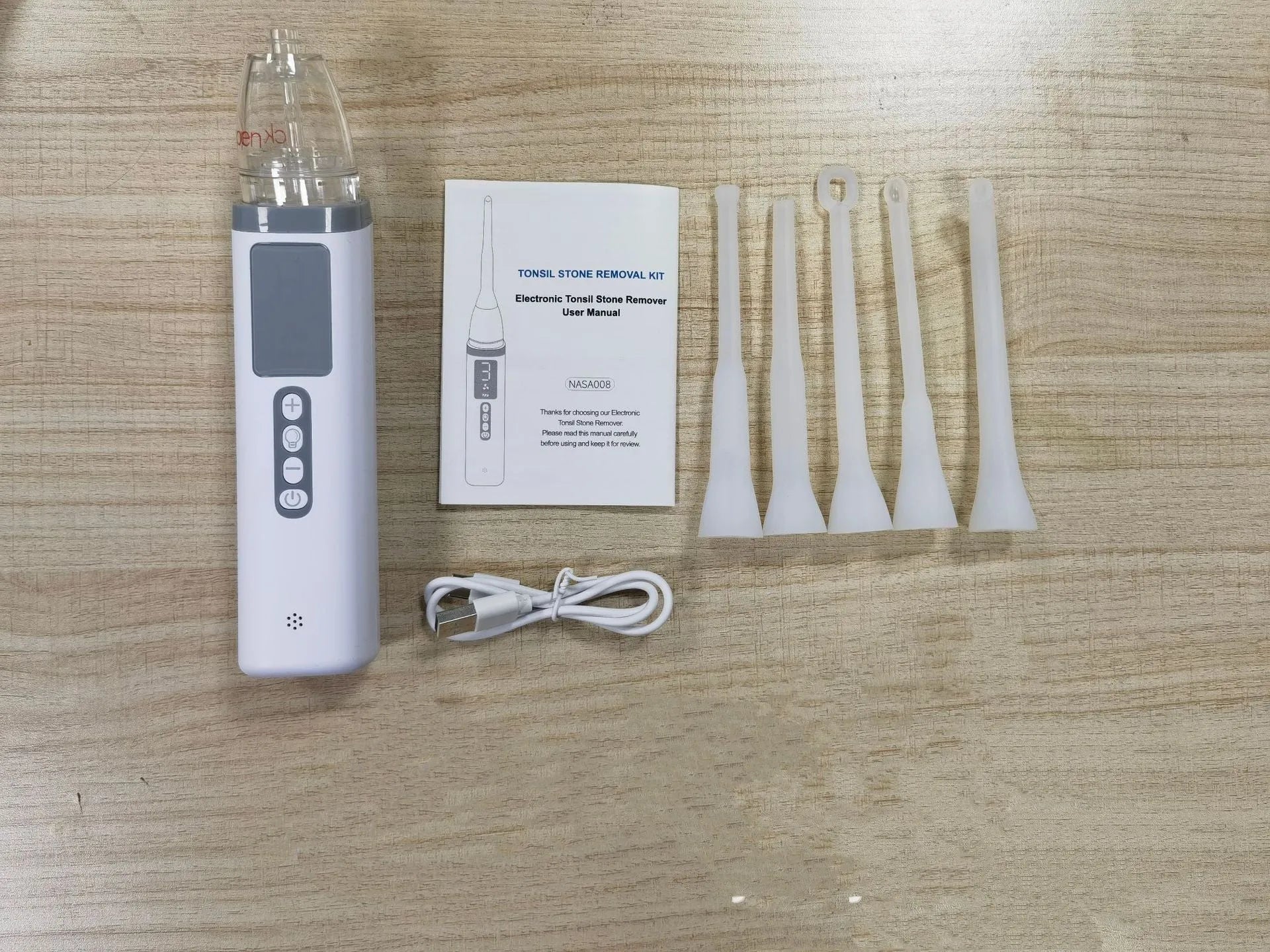 Milky white tonsil stone removal oral cleaning tools set with 180g weight