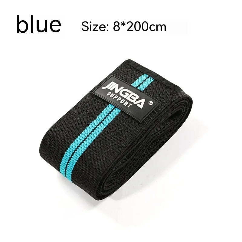 Adjustable sports knee pads for weightlifting and cycling in blue, grey, red, or yellow