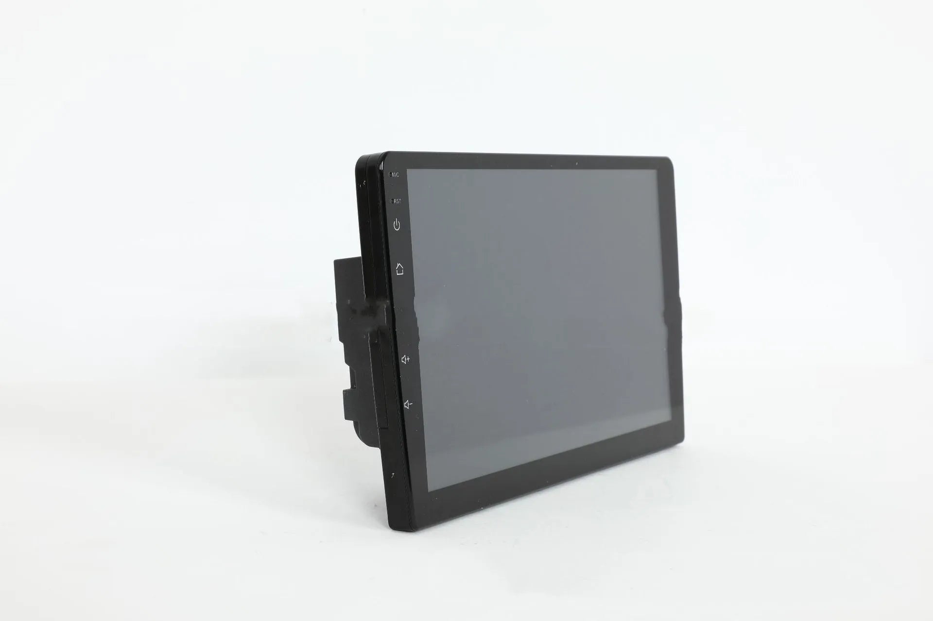 10.1 inch Android car stereo with trapezoidal panel and touchscreen display