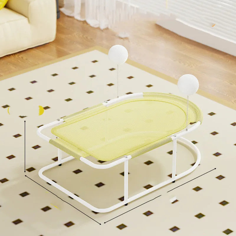 Large grey fabric kennel with breathable bracketed sides for cats and puppies.