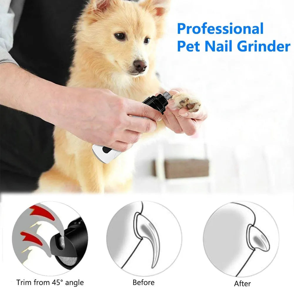 Pet automatic nail grinder with LCD display and dust collection for dogs