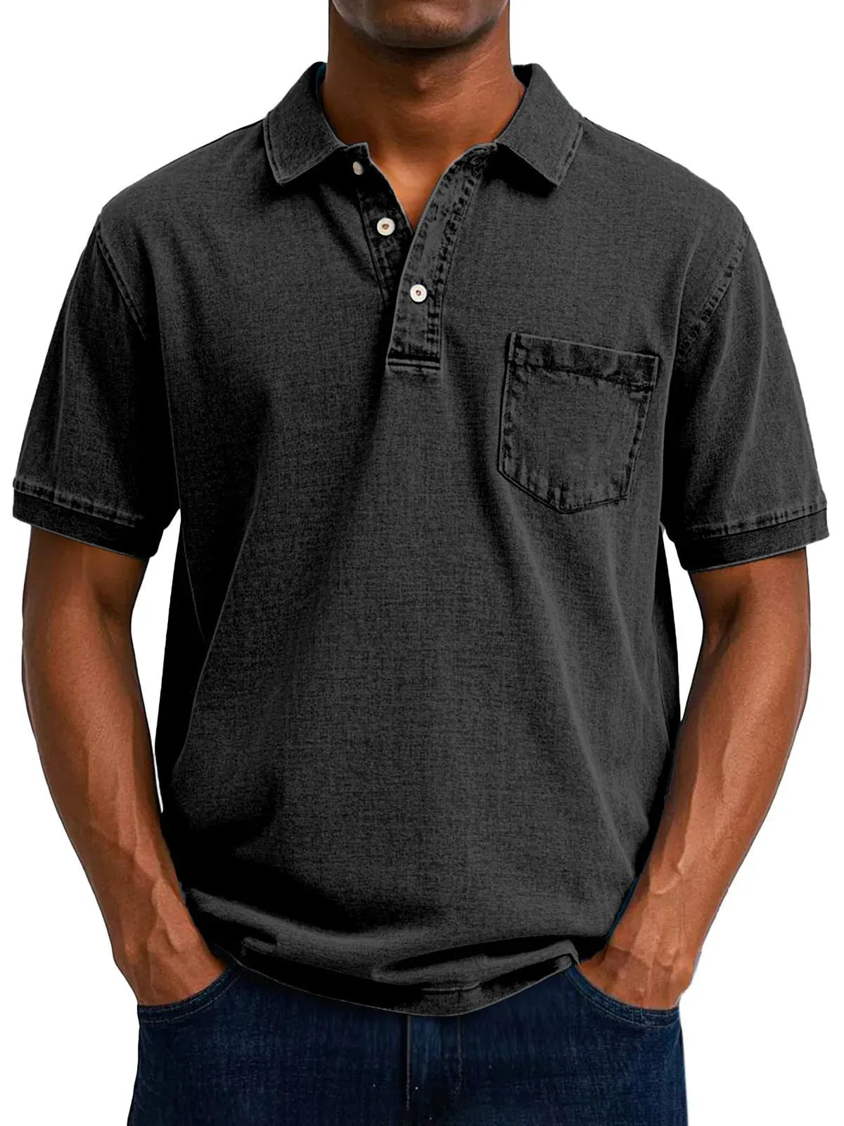 Plus size Korean style men's printed short sleeve shirt in thin polyester for summer wear
