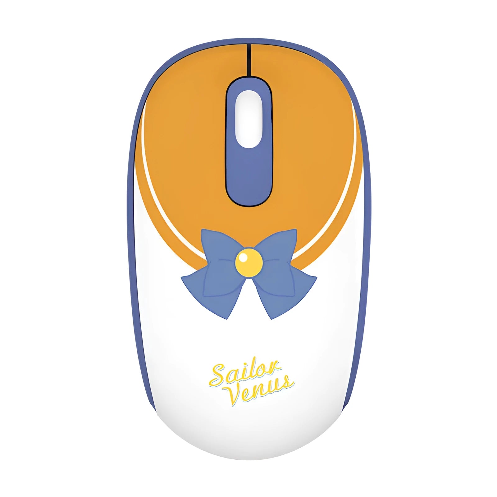 Sailor Moon wireless computer mouse with pink character design showing three buttons and USB receiver