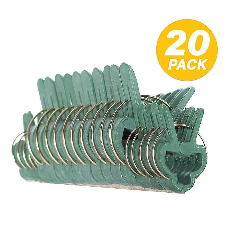 Green plastic plant fixing clips for tomato cucumber and pea vines