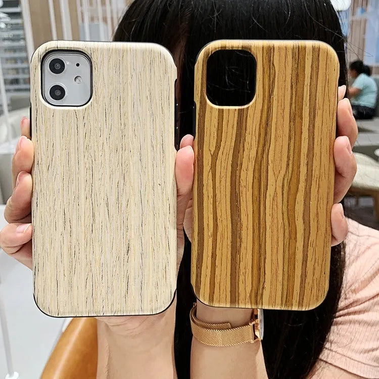 Wooden iPhone back cover case in natural timber finish for iPhone 11 Pro