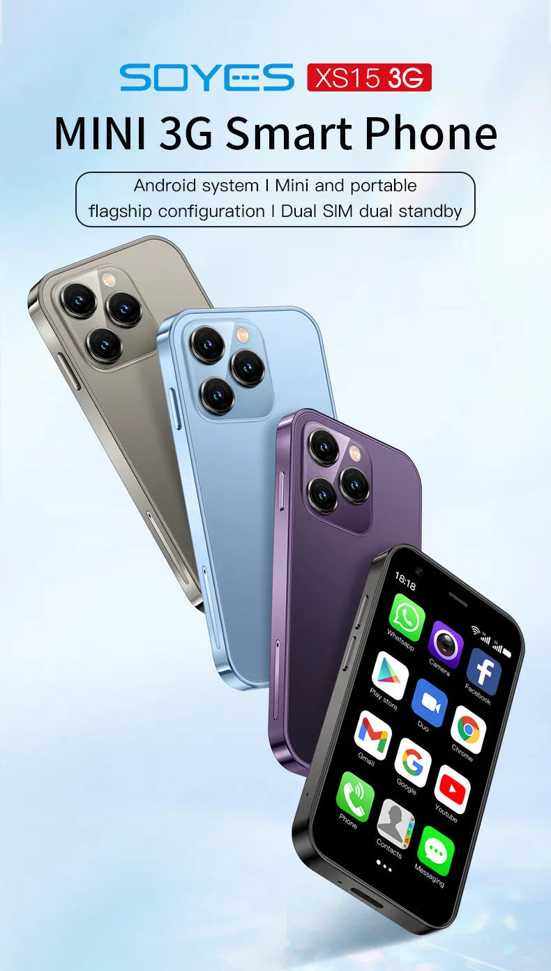 S23PRO & XS15 mini smartphone in black, green, or pink purple with 30cm screen.
