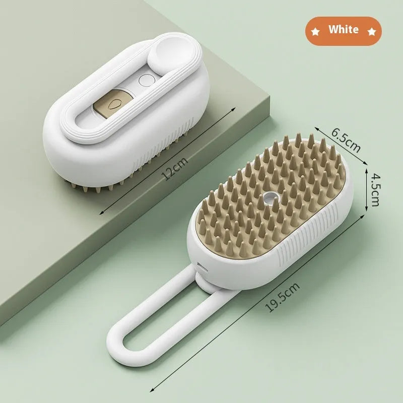 Dog grooming kit with a bottle of wash-free detangling spray and a matching ABS plastic massage comb.