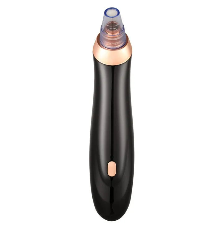 Electric blackhead remover device with multiple nozzle tips for facial pore cleaning