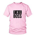 Men's loose fit round neck T-shirt with a printed graphic, short sleeves, on a white background.