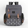 LAND Mommy large oxford cloth diaper backpack with changing mat in grey colour