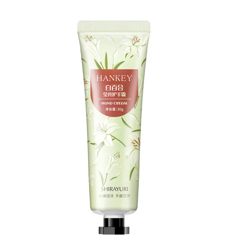 30g Fruit Hand Cream tube in multiple fragrance options including avocado and chamomile