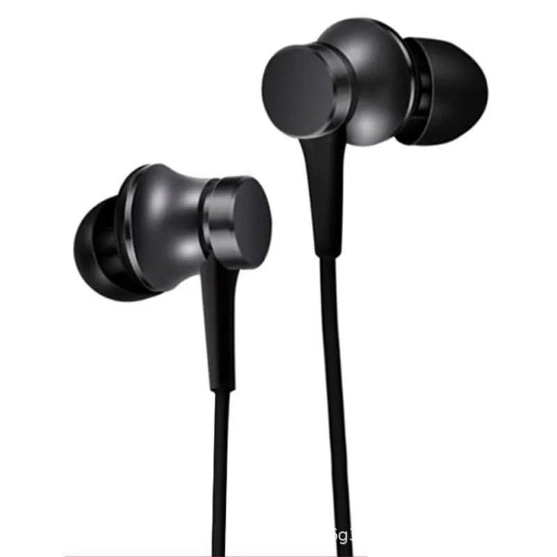 Wired piston in-ear headphones with 3.5mm connector in black, blue and red colour options