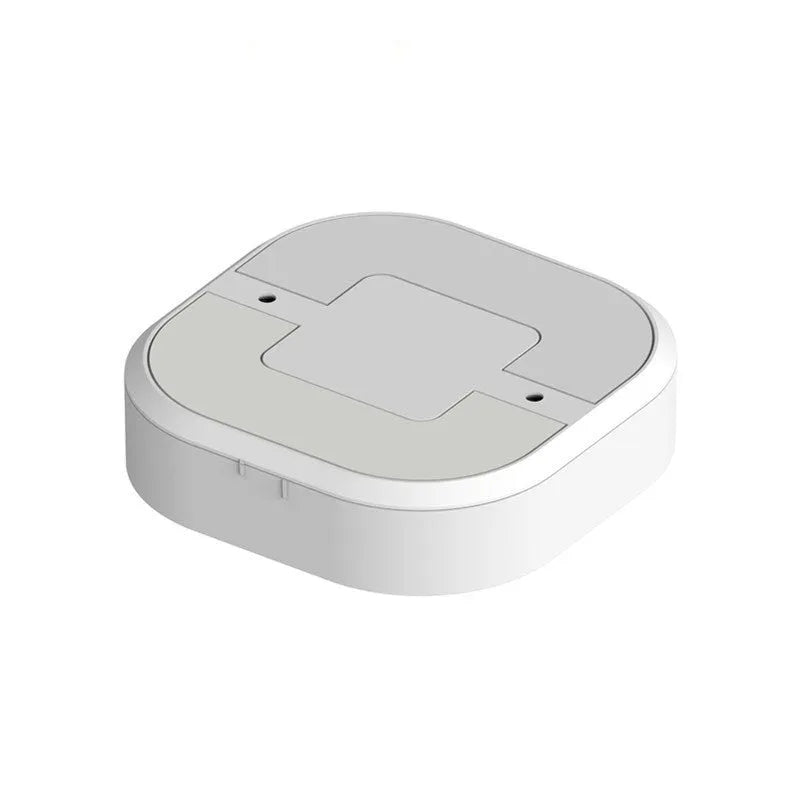 White wireless smoke detector fire alarm with DC9V battery slot and 433MHz wireless signal