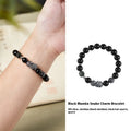 S925 sterling silver obsidian snake bracelet with 10mm retro zodiac design for men