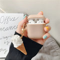 Cylinder ice cream design silicone case for Apple AirPods 2 wireless headphones
