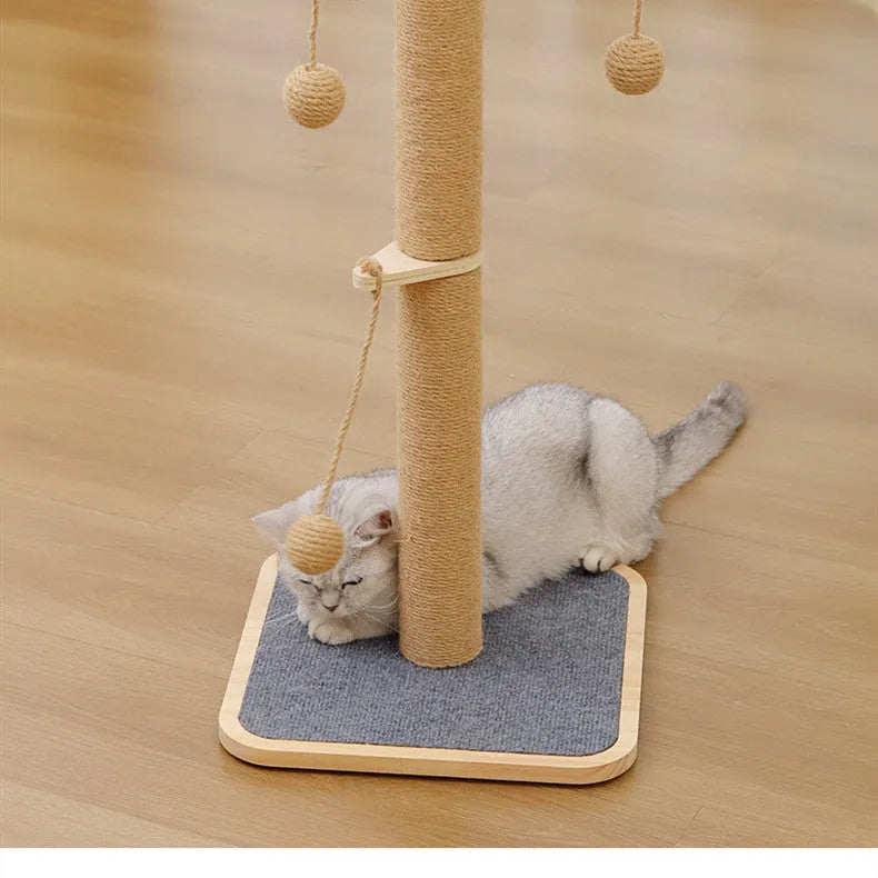 Scratch-resistant chip hanging ball kitty toy cat climbing frame with windmill design
