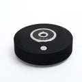 USB-powered plastic car air freshener holder in black, grey, or white colour with charging cable.