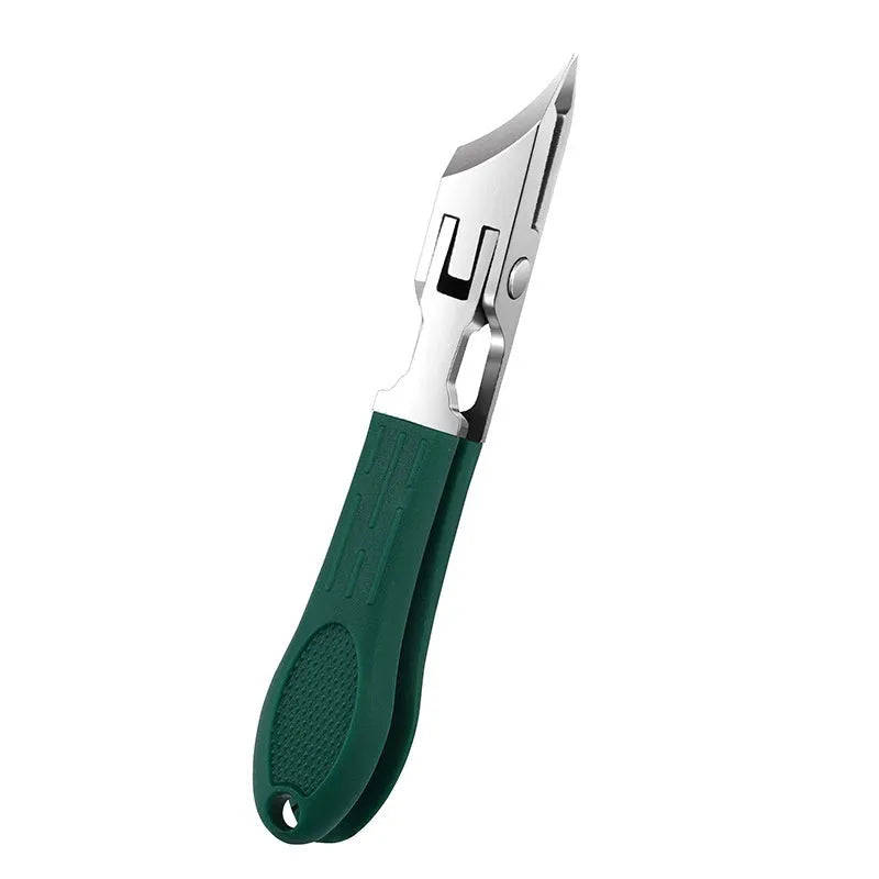 Portable fingernail maintenance kit with plastic and stainless steel tools including pliers and tongs