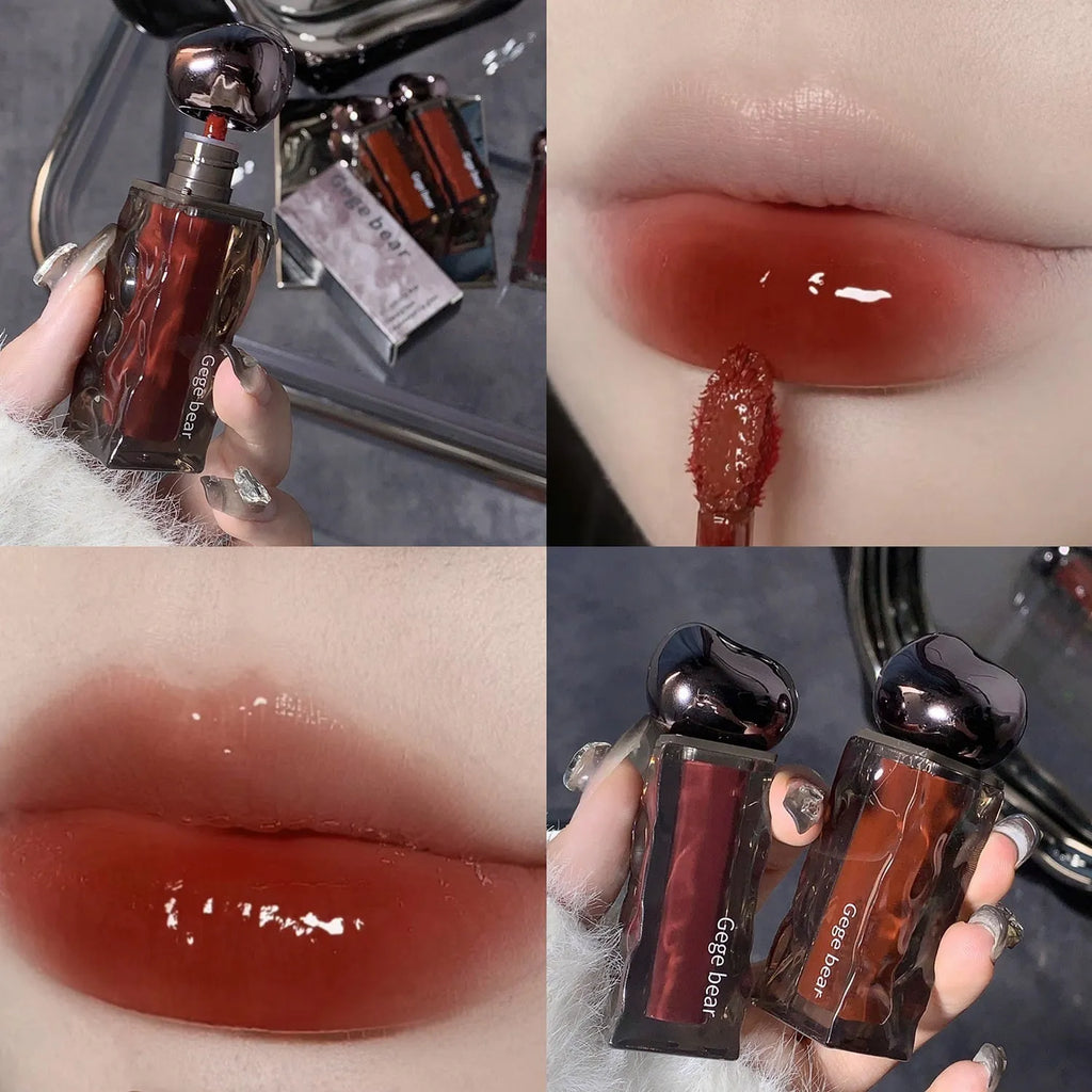 Glacier Lava Lip Lacquer in water light mirror makeup finish with seven colour options