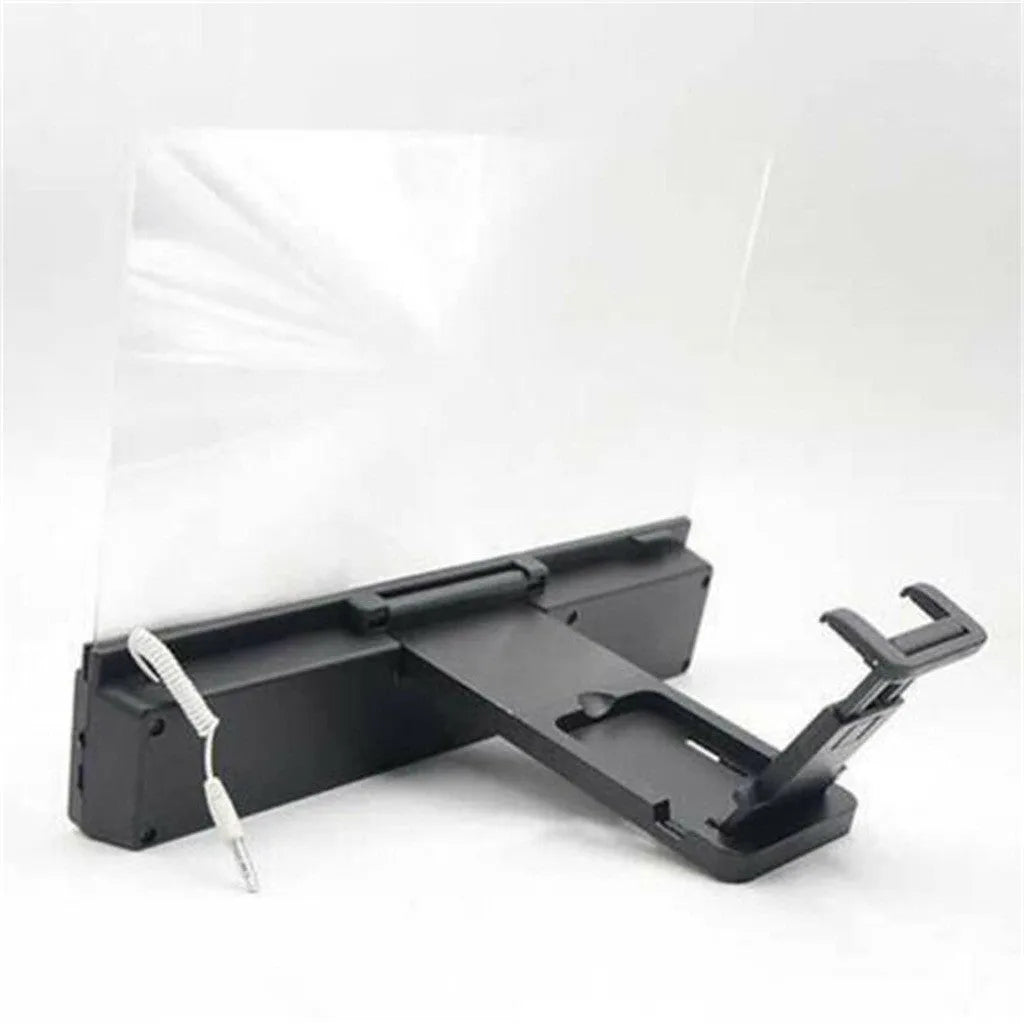 12-inch foldable mobile phone screen amplifier with speaker and flexible gooseneck stand
