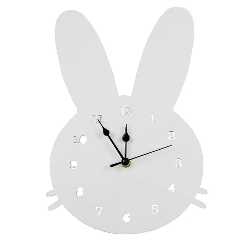 Wooden cartoon wall clock with European alien design in selected shape and colour