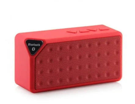 Cannon X3 small cube-shaped wireless Bluetooth speaker in black, blue, green, red, and yellow colour options.