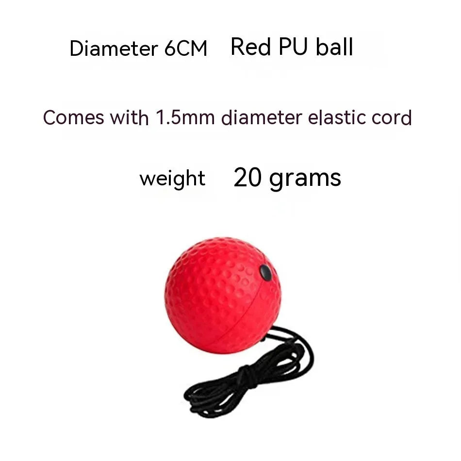 Boxing reaction ball set with multiple coloured balls and adjustable headbands for head-mounted training