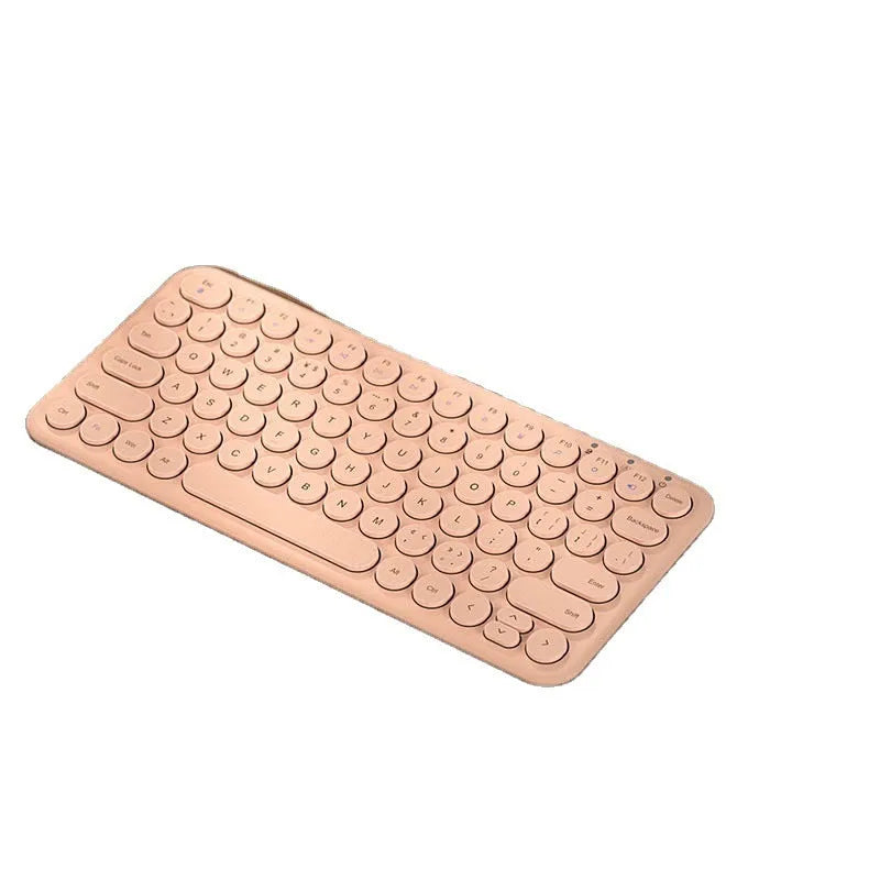 Mute ultra-thin wireless keyboard and mouse set in white, black, or pink keypad colours