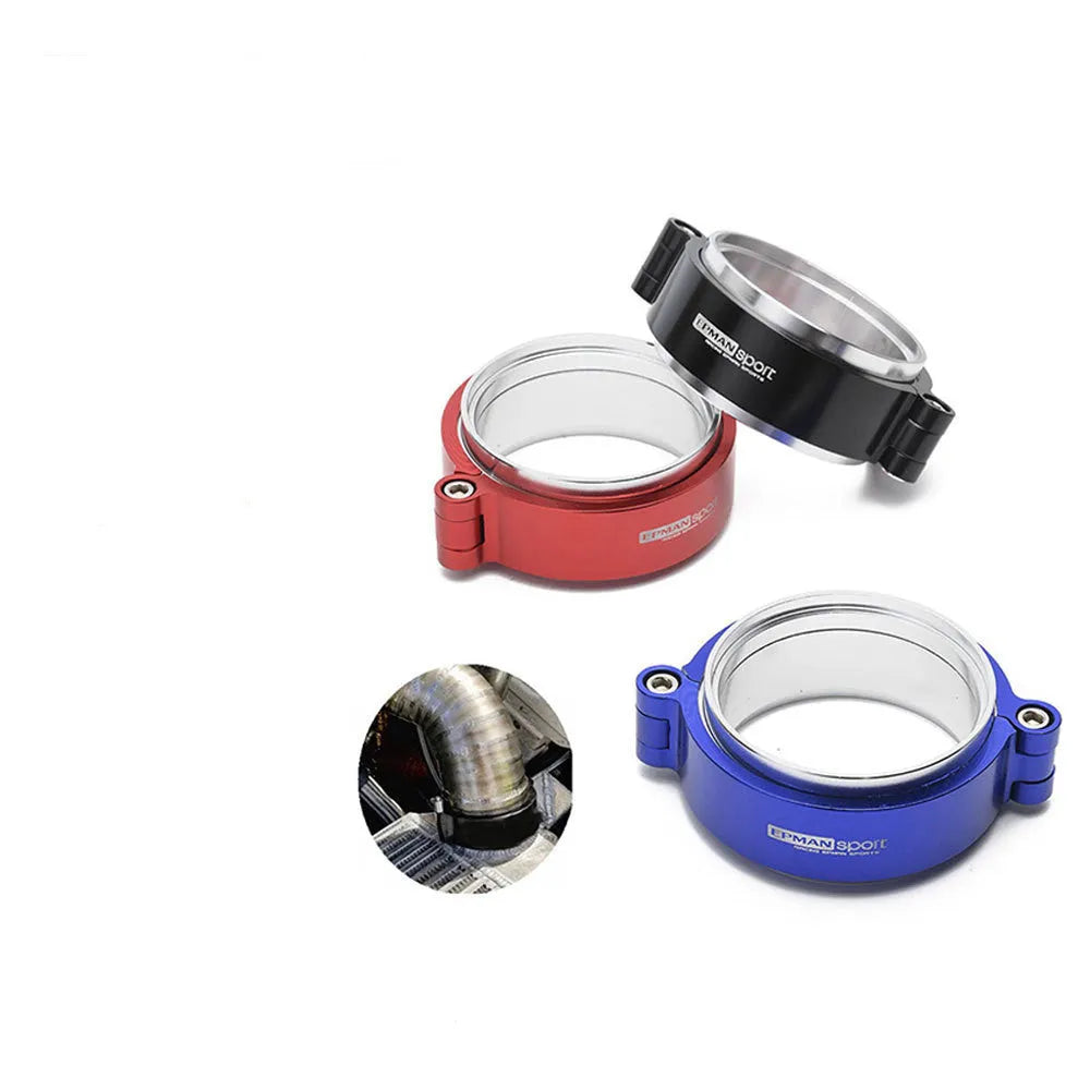Aluminium fixed movement clamp for car exhaust modification in three colour options