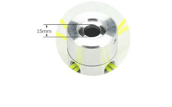 Luzhu silver aluminium grass trimmer replacement head with four light yellow square grass ropes and fitting tools